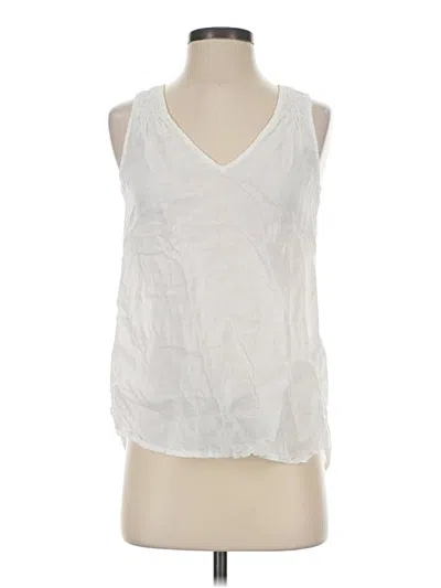 Pre-owned Cynthia Rowley Tjx Tank Top White Plunge Neckline Tops