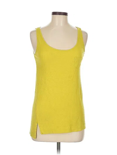 Pre-owned Cynthia Rowley Tjx Tank Top Yellow Square Neckline Tops