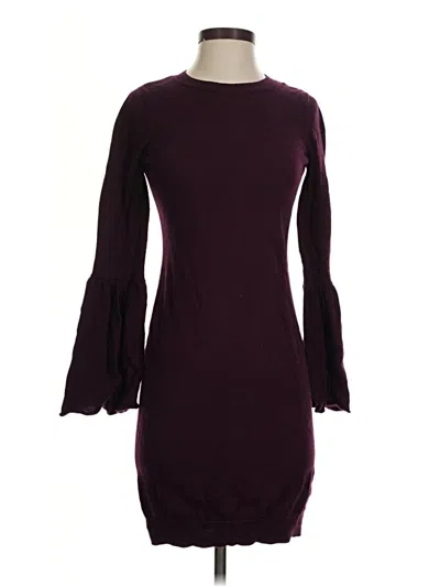 Pre-owned Cynthia Rowley Tjx Wool Dress In Burgundy