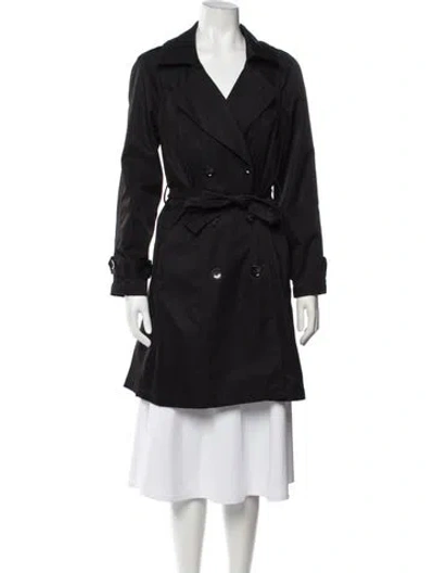 Pre-owned Cynthia Rowley Trench Coat In Black
