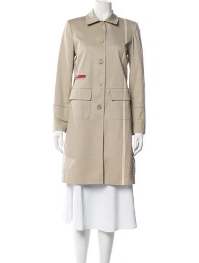 Pre-owned Cynthia Rowley Trench Coat In Neutrals