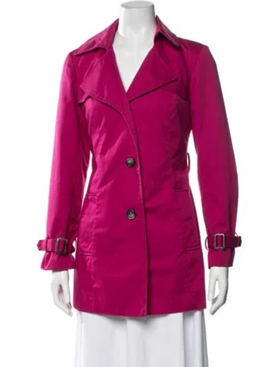 Pre-owned Cynthia Rowley Trench Coat In Pink