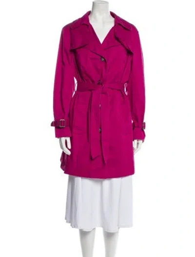 Pre-owned Cynthia Rowley Trench Coat In Red