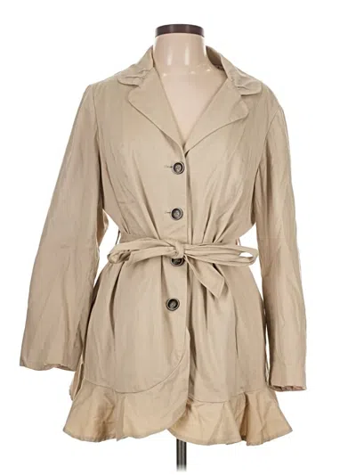 Pre-owned Cynthia Rowley Trenchcoat In Tan