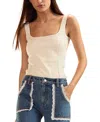 Cynthia Rowley Tribeca Vegan Leather Combo Top In White