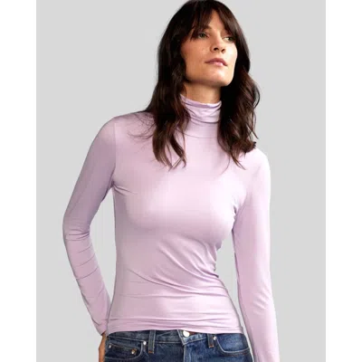 Cynthia Rowley Turtle Neck Blouse In Purple