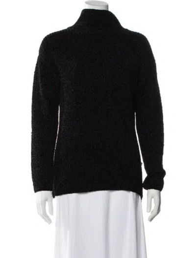 Pre-owned Cynthia Rowley Turtleneck Sweater In Black