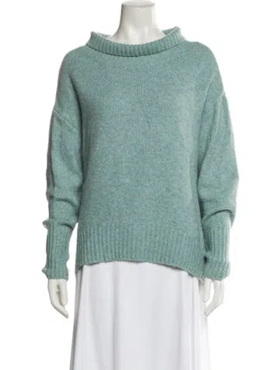 Pre-owned Cynthia Rowley Turtleneck Sweater In Blue