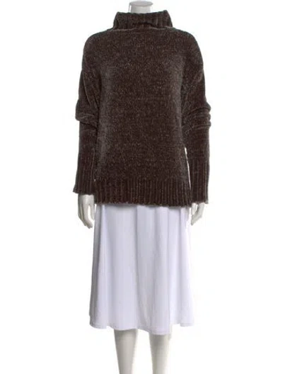 Pre-owned Cynthia Rowley Turtleneck Sweater In Brown