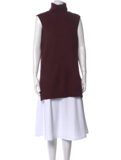 Pre-owned Cynthia Rowley Turtleneck Sweater In Burgundy