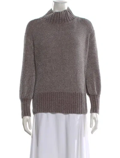 Pre-owned Cynthia Rowley Turtleneck Sweater In Gray