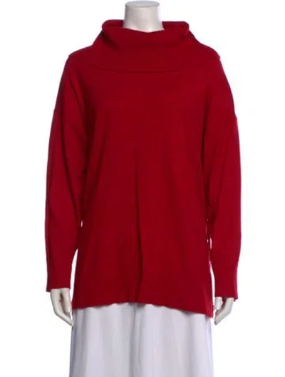 Pre-owned Cynthia Rowley Turtleneck Sweater In Red