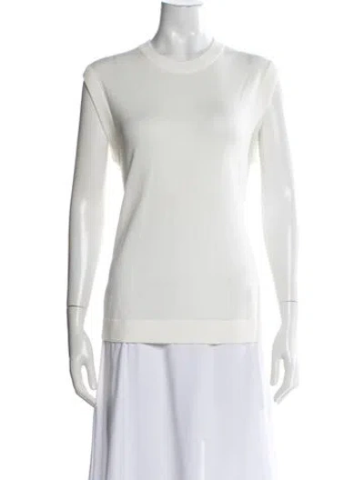 Pre-owned Cynthia Rowley Turtleneck Sweater In White