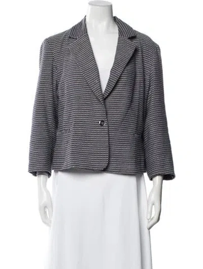Pre-owned Cynthia Rowley Tweed Pattern Blazer In Multi