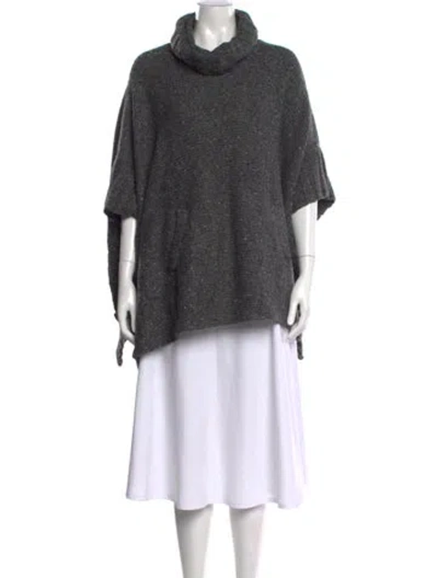 Pre-owned Cynthia Rowley Tweed Pattern Turtleneck Sweater In Gray