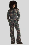 Cynthia Rowley Undercover Ski Suit In Green Camo