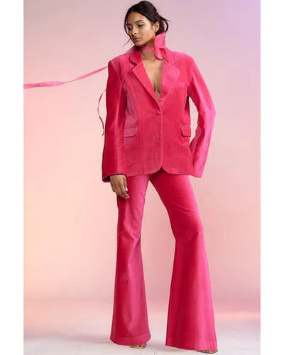 Cynthia Rowley Velvet Pant In Pink