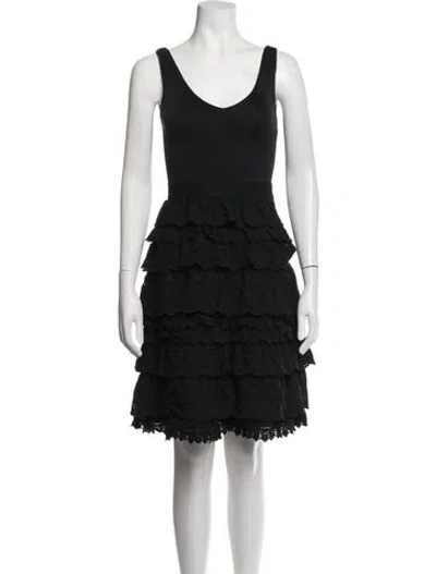 Pre-owned Cynthia Rowley Vintage Mini Dress In Black