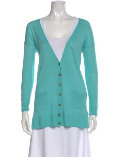 Pre-owned Cynthia Rowley V-neck Sweater In Blue