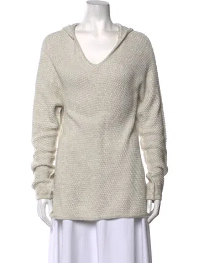 Pre-owned Cynthia Rowley V-neck Sweater In Neutrals