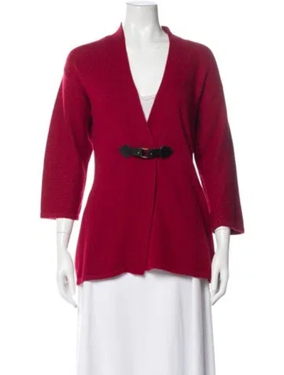 Pre-owned Cynthia Rowley V-neck Sweater In Red