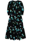 Cynthia Rowley Eve Pintuck Dress In Black