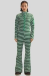Cynthia Rowley Water Repellent Bonded Jumpsuit In Green Multi