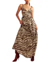Cynthia Rowley Wild Side Silk Maxi Dress In Multi