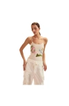Cynthia Rowley Wildflower Embroidered Tank Top In Neutral