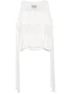 Cynthia Rowley Windswept Silk Panel Blouse In White
