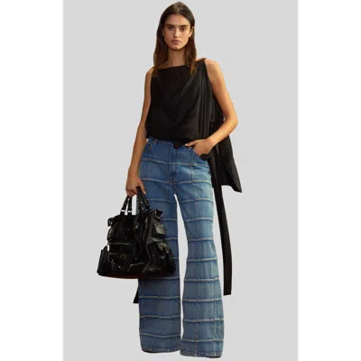Cynthia Rowley Windswept Silk Blouse In Black