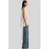 Cynthia Rowley Windswept Silk Panel Blouse In White