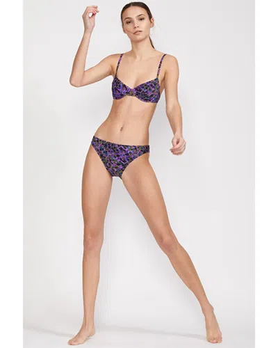 Cynthia Rowley Wired Bikini Top In Purple