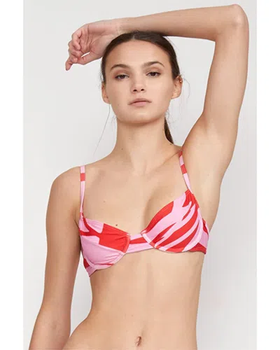 Cynthia Rowley Wired Bikini Top In Pink