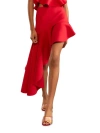 Cynthia Rowley Women's Asymmetric Flounce Skirt In Red