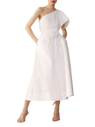Cynthia Rowley Women's Palma Cotton Midi-dress In White