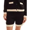 Cynthia Rowley Wool Cashmere 2 Tones Shorts In Multi