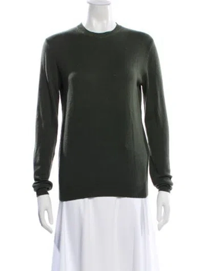 Pre-owned Cynthia Rowley Wool Crew Neck Sweater In Green