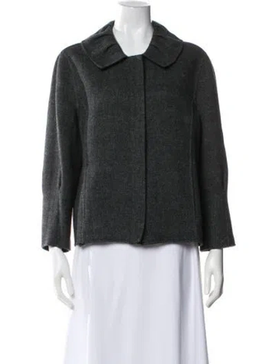 Pre-owned Cynthia Rowley Wool Evening Jacket In Gray