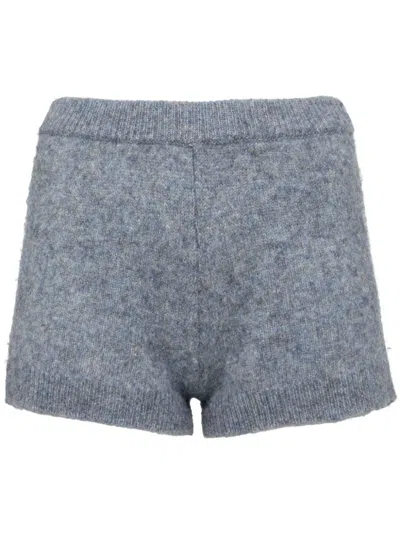 Cynthia Rowley Wool Knit Shorts In Blau