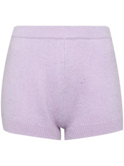Cynthia Rowley Wool Knit Shorts In Violett