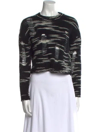 Pre-owned Cynthia Rowley Wool Printed Sweater In Black
