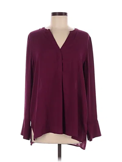 Pre-owned Cynthia Steffe 3/4 Sleeve Blouse In Burgundy