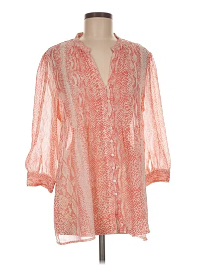 Pre-owned Cynthia Steffe 3/4 Sleeve Blouse In Orange