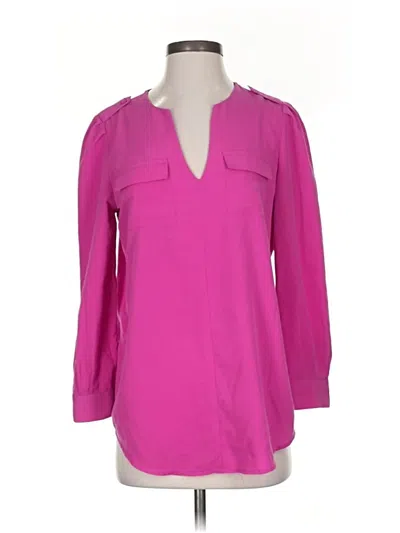 Pre-owned Cynthia Steffe 3/4 Sleeve Blouse In Pink