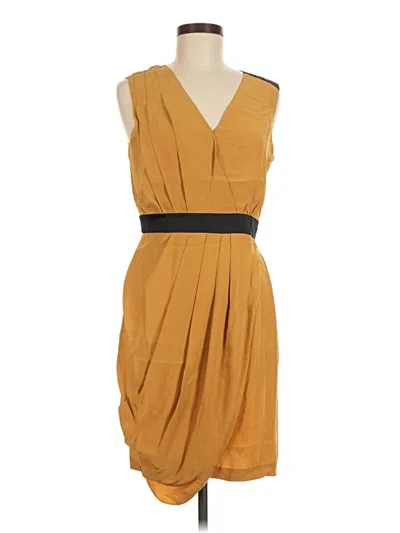 Pre-owned Cynthia Steffe Cocktail Dress In Tan