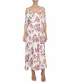Cynthia Steffe Floral Maxi Dress In White/orange In Multi