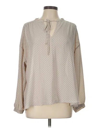 Pre-owned Cynthia Steffe Long Sleeve Blouse In Tan