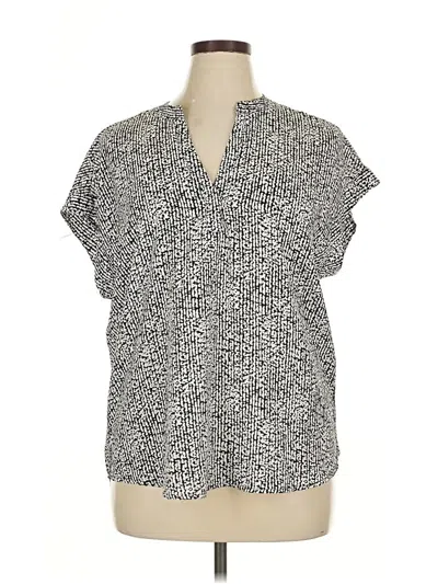 Pre-owned Cynthia Steffe Short Sleeve Blouse In Gray