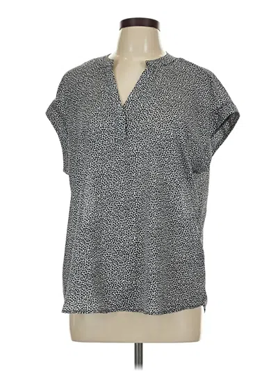 Pre-owned Cynthia Steffe Short Sleeve Blouse In Gray